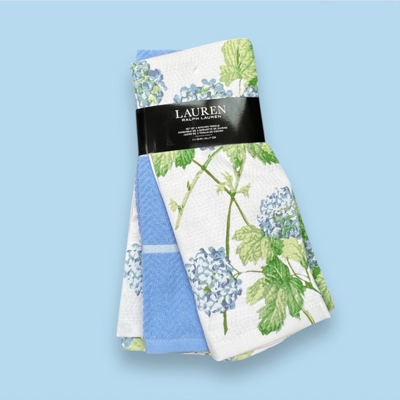 Ralph Lauren - ‘Hydrangea - bundle ‘ Dish towels (3) & Drying mats (2). NWT - Picture 4 of 5
